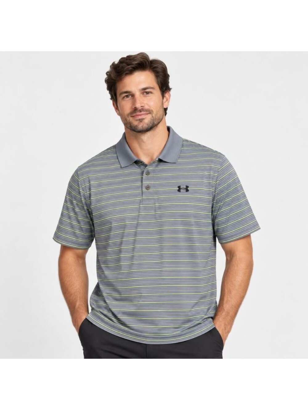 Under Armour Men’s Striped Golf Polo – Size Large
